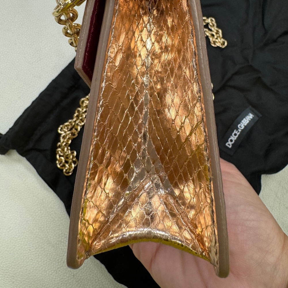 Dolce & Gabbana Rose Gold Python Mini Bag - Picture 3 of 14